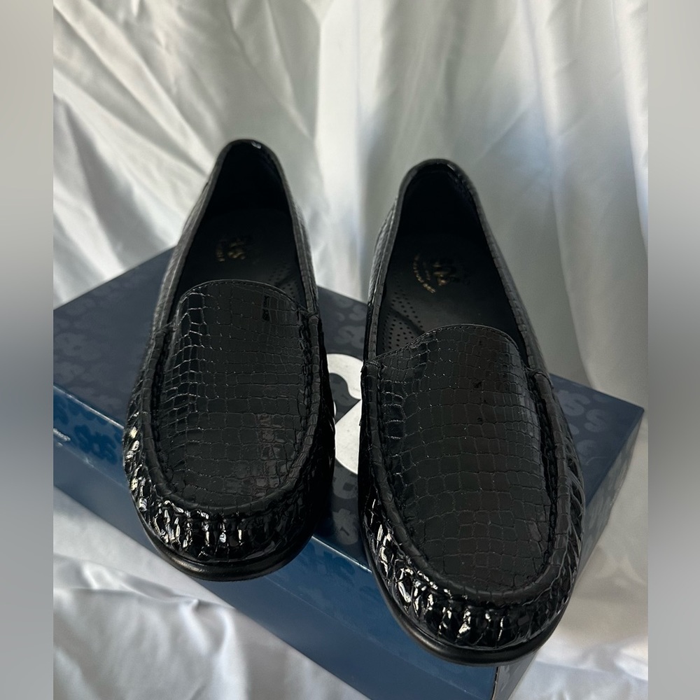 SAS Simplify - Everyday Black Croc Loafer 9W